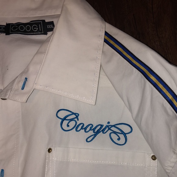 Coogi white short sleeve logo shirt XXXL - Picture 2 of 8